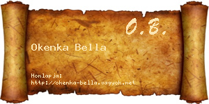 Okenka Bella névjegykártya